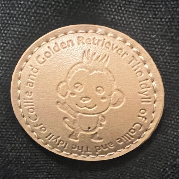 #1201: Unisex Deep Dark, Brown, Navy Blue & Tan Striped Backpack Monkey 🐵 - Picture 3 of 12